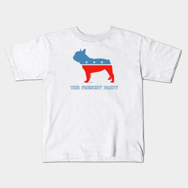 The Frenchy Party  aka the French Bulldog Party Kids T-Shirt by FanboyMuseum